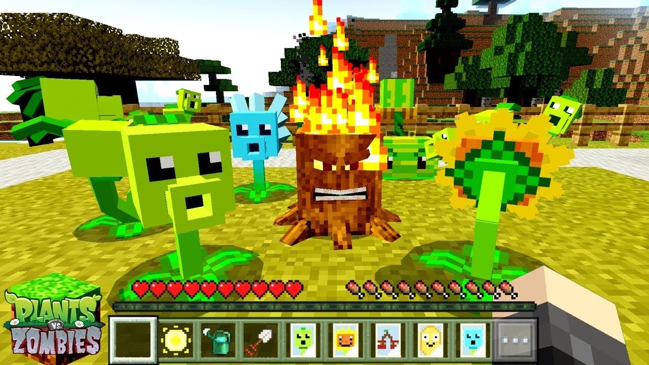 Plants Vs Zombies In Minecraft | PvZ Classic Addon V4.8 (1.20)