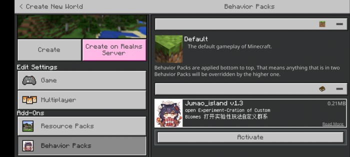 Bedrock jumao vanilla sky island v1. 2 (1. 18+)