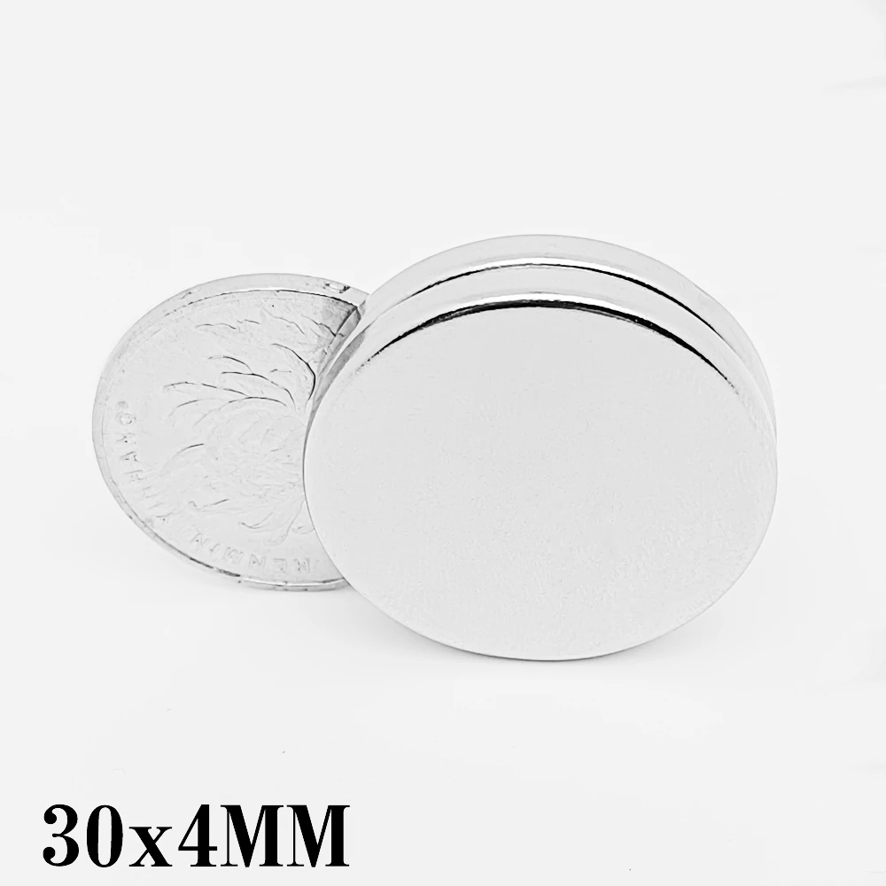 2/5/10/15/20pcs 30×4 mm round search magnet  30mm x 4mm rare earth neodymium magnet dics n35 permanent magnet srtong 30*4 mm