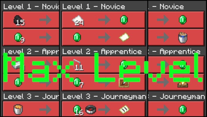 Bedrock All Villager Trades Unlocked Bedrock all villager trades unlocked