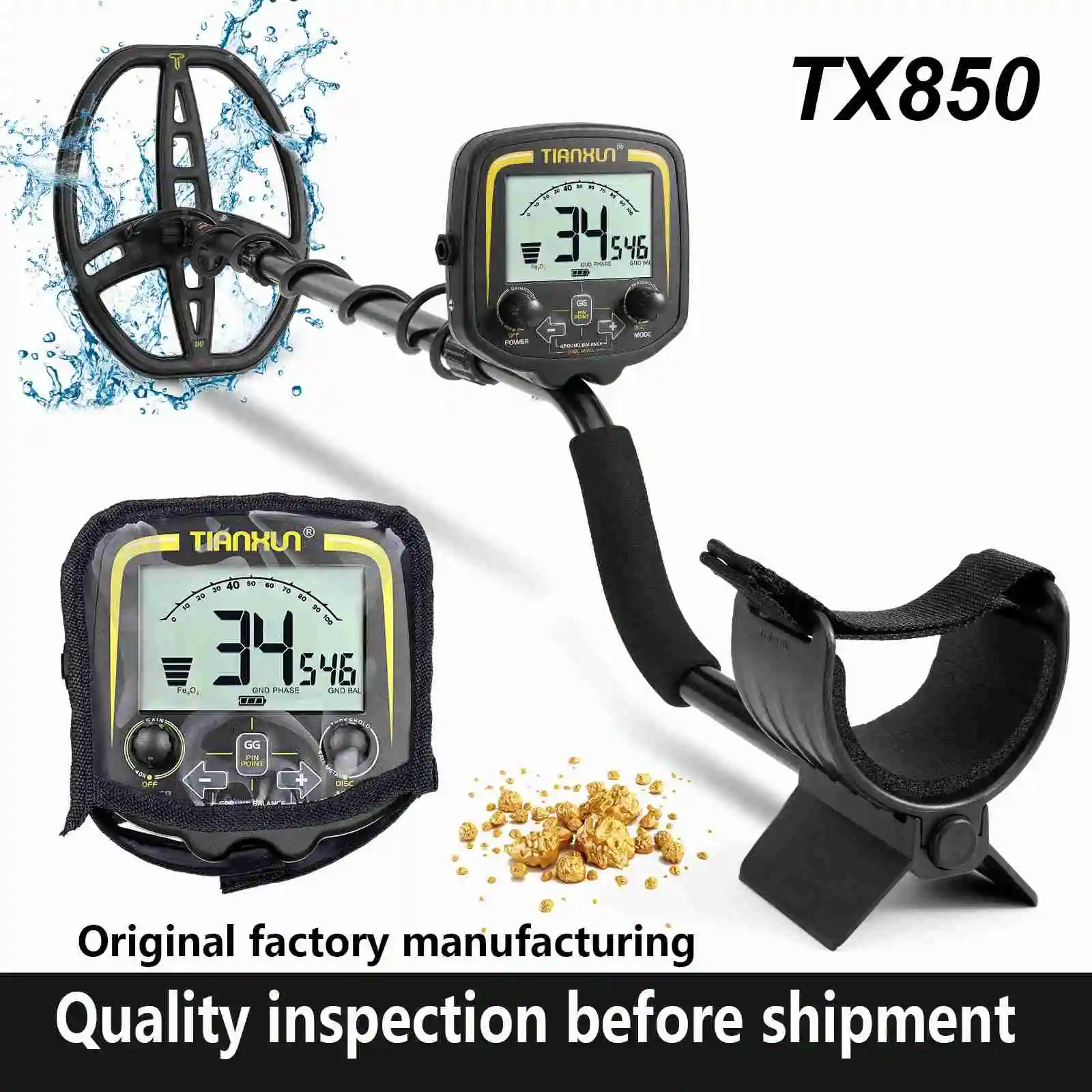 Metal detector underground professional depth 2. 5m search finder gold detector treasure hunter detecting pinpointer waterproof