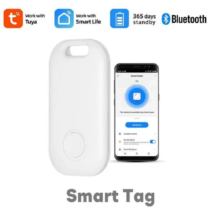 Tuya mini tracker wireless louder ring product bluetooth location tracker anti lost alarm smart keychain search key finder