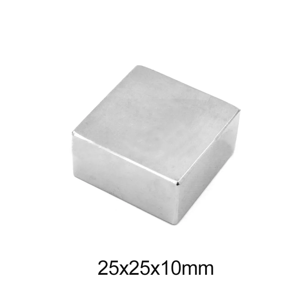 1/2/3/5/10pcs 25x25x10mm square search magnet n35 permanent magnet 25x25x10 thick block rare earth neodymium magnet 25*25*10