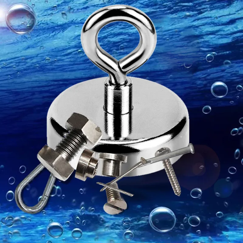1pc super strong magnets heavy duty neodymium magnet hook salvage sea fishing magnets rare earth magnet neomidium search hook