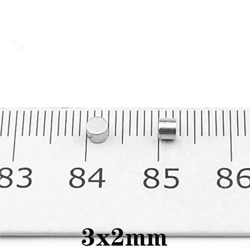 50~5000pcs 3×2 search minor diameter magnet 3mm x 2mm bulk small round magnets 3x2mm neodymium  disc magnets 3*2 strong magnet