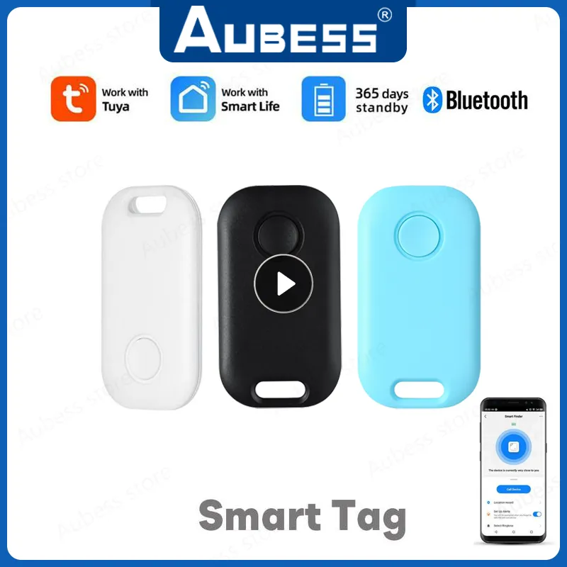 Tuya mini anti lost gps tracker keychain alarm wireless bluetooth location tracker tag 2-way search key finder activity trackers