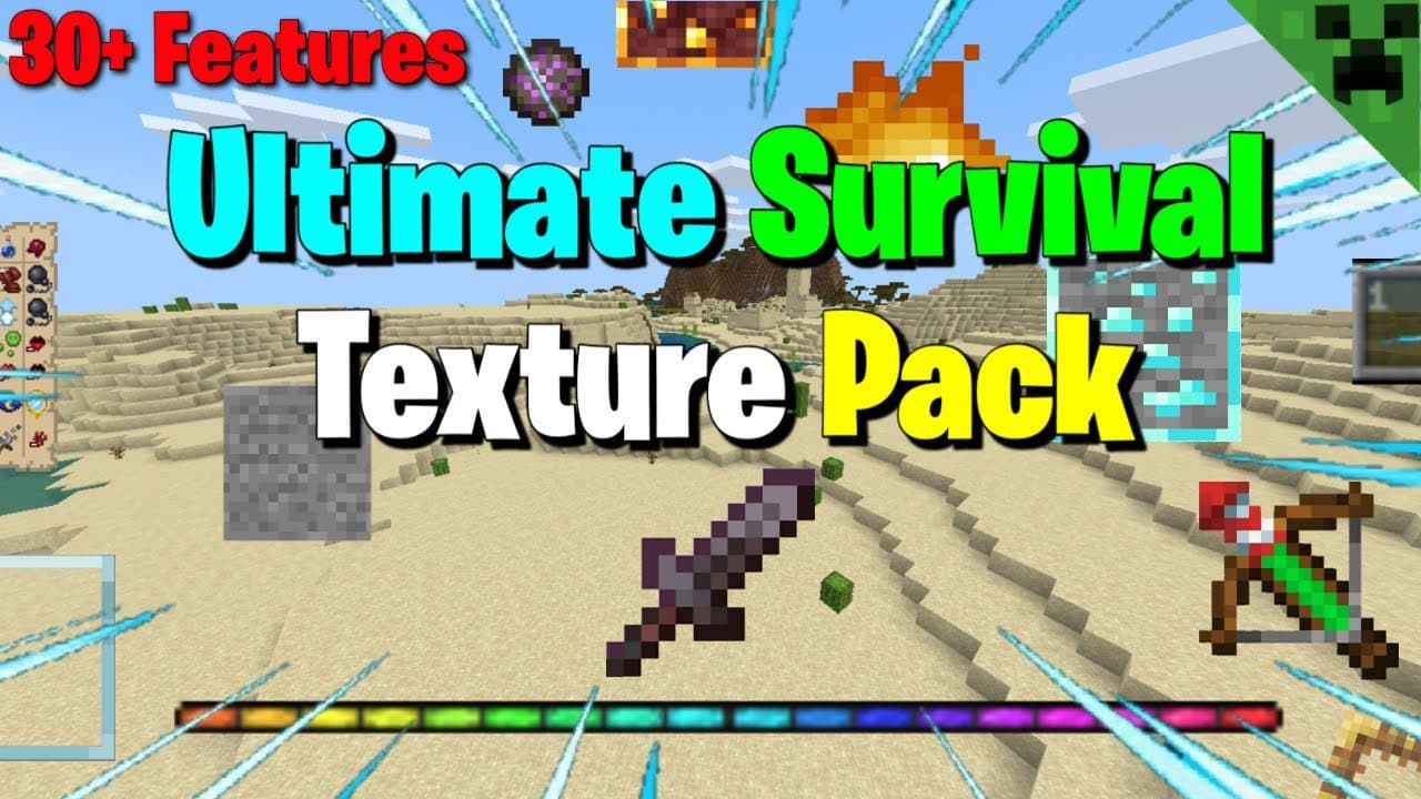 Ultimate survival texture pack (1. 20, 1. 19) - mcpe/bedrock
