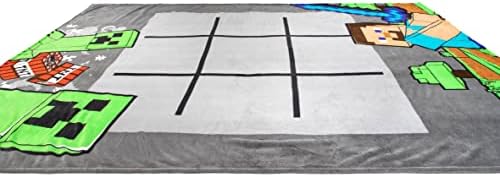 Minecraft Tic Tac Toe Game Blanket - 3 Piece Set Includes Plush Blanket, 10 Pieces, &Amp; Storage Bag (Official Minecraft Product) 4 1711887875 565 minecraft tic tac toe game blanket 3 piece set