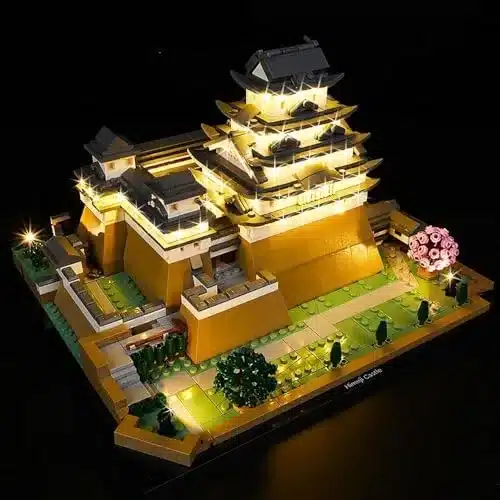 Kyglaring led lighting kit for lego himeji castle 21060 building set (no model), light set compatible with architecture landmarks collection 21060 building kit – without lego set(classic version)