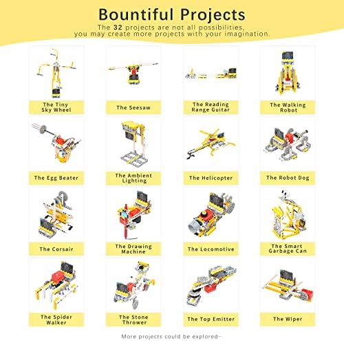 Elecfreaks Microbit 32 In 1 Wonder Building Bricks Coding Kit, Programmable Stem Educational Learning Kit With 400+ Building Blocks/Sensors/Wukong Expansion Board(Without Micro:bit) 5 1713462059 79 elecfreaks microbit 32 in 1 wonder building bricks coding kit