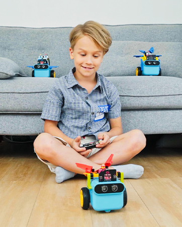 Elecfreaks Microbit 32 In 1 Wonder Building Bricks Coding Kit, Programmable Stem Educational Learning Kit With 400+ Building Blocks/Sensors/Wukong Expansion Board(Without Micro:bit) 12 Microbit car kit