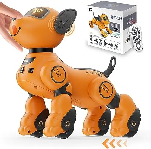 Vatos Robot Dog Toy For Kids, Voice & 2.4Ghz Remote Control Robot Pet With Interactive Touch Sensors, Over 20+ Responses, Program Mode, Robotic Puppy Toy For Kids Boys & Girls Vatos robot dog toy for kids, voice & 2. 4ghz remote control robot pet with interactive touch sensors, over 20+ responses, program mode, robotic puppy toy for kids boys & girls