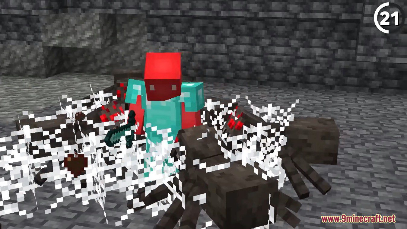 Spiders Produce Webs Mod (1.20.5, 1.20.1) – Slow Down Player 47 1714424871 736 spiders produce webs mod 1205 1201 – slow down player