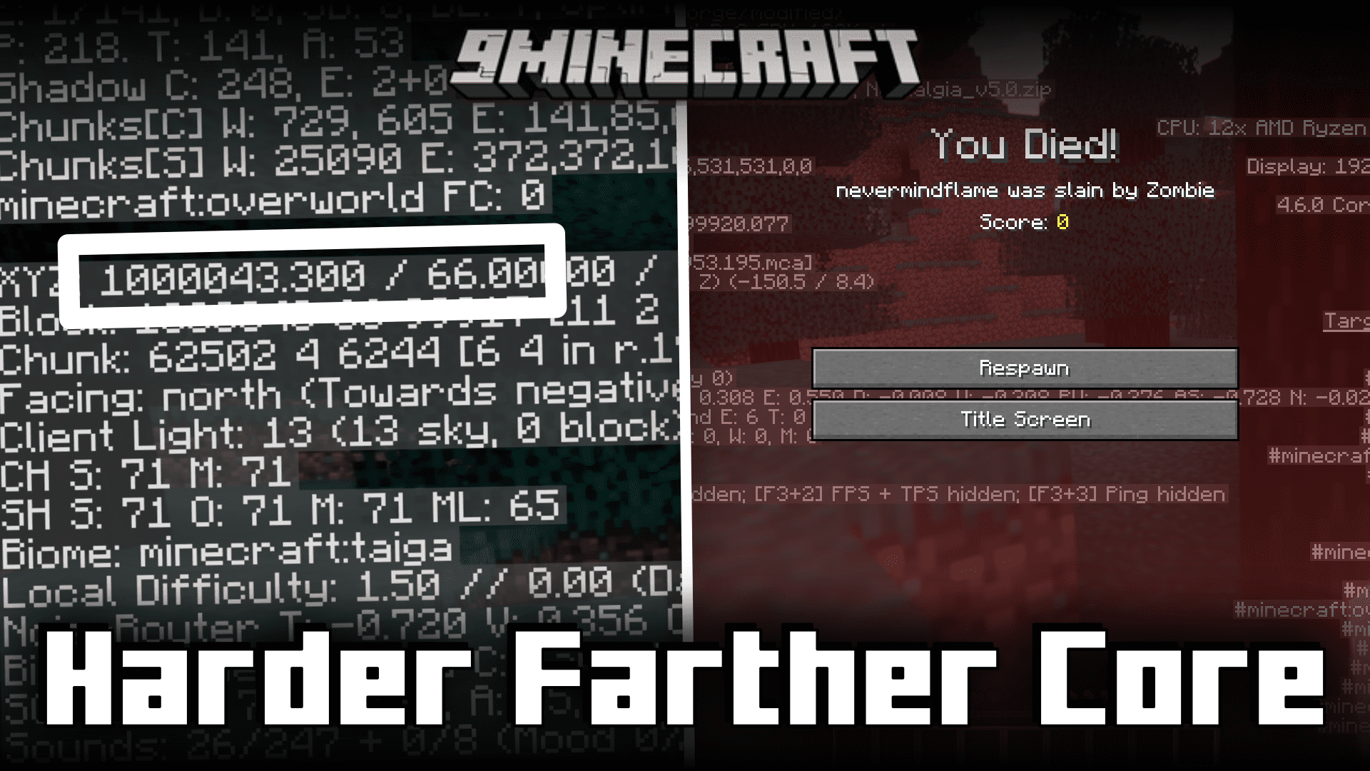 Harder Farther Core Mod (1.20.4, 1.20.1) – Distance Based Difficulty Harder Farther Core Mod (1.20.4, 1.20.1) – Distance Based Difficulty