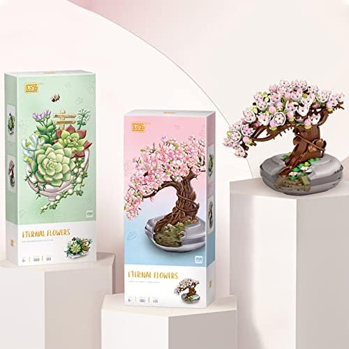 QLT Mini Bricks Flowers Bonsai Model 426 Pcs Creative DIY Simulation ...