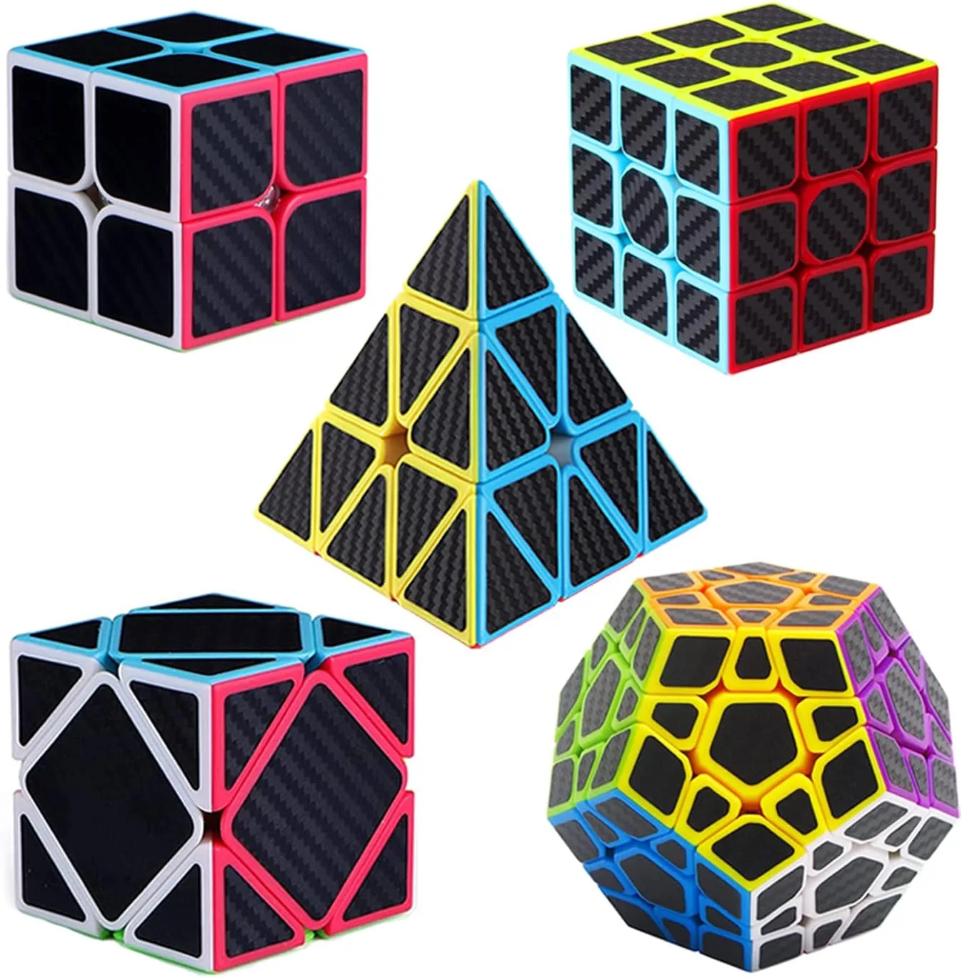 Roxenda Speed Cube Set, [5 Pack] Magic Cube Bundle Of 2x2 3x3 Skew ...