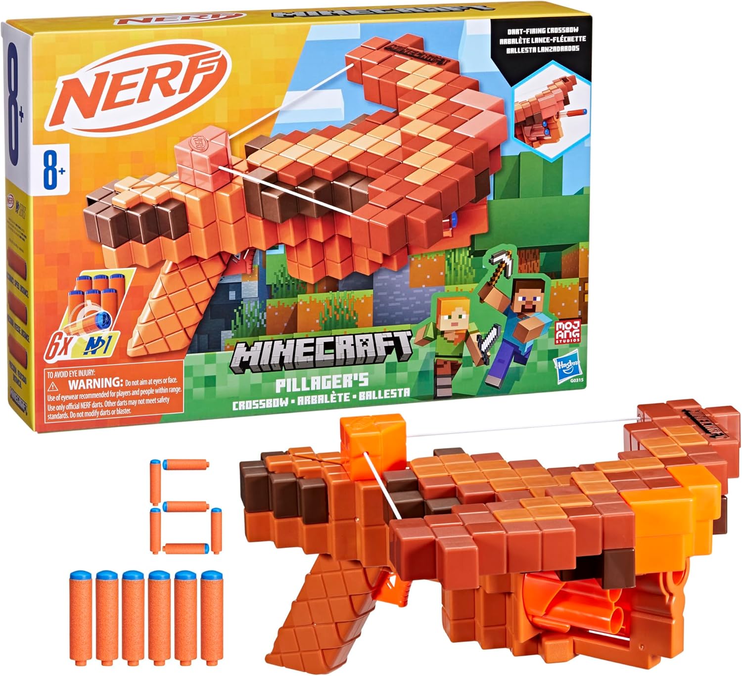 1722807235 83 nerf minecraft pillagers crossbow dart blaster 6 nerf n1 darts