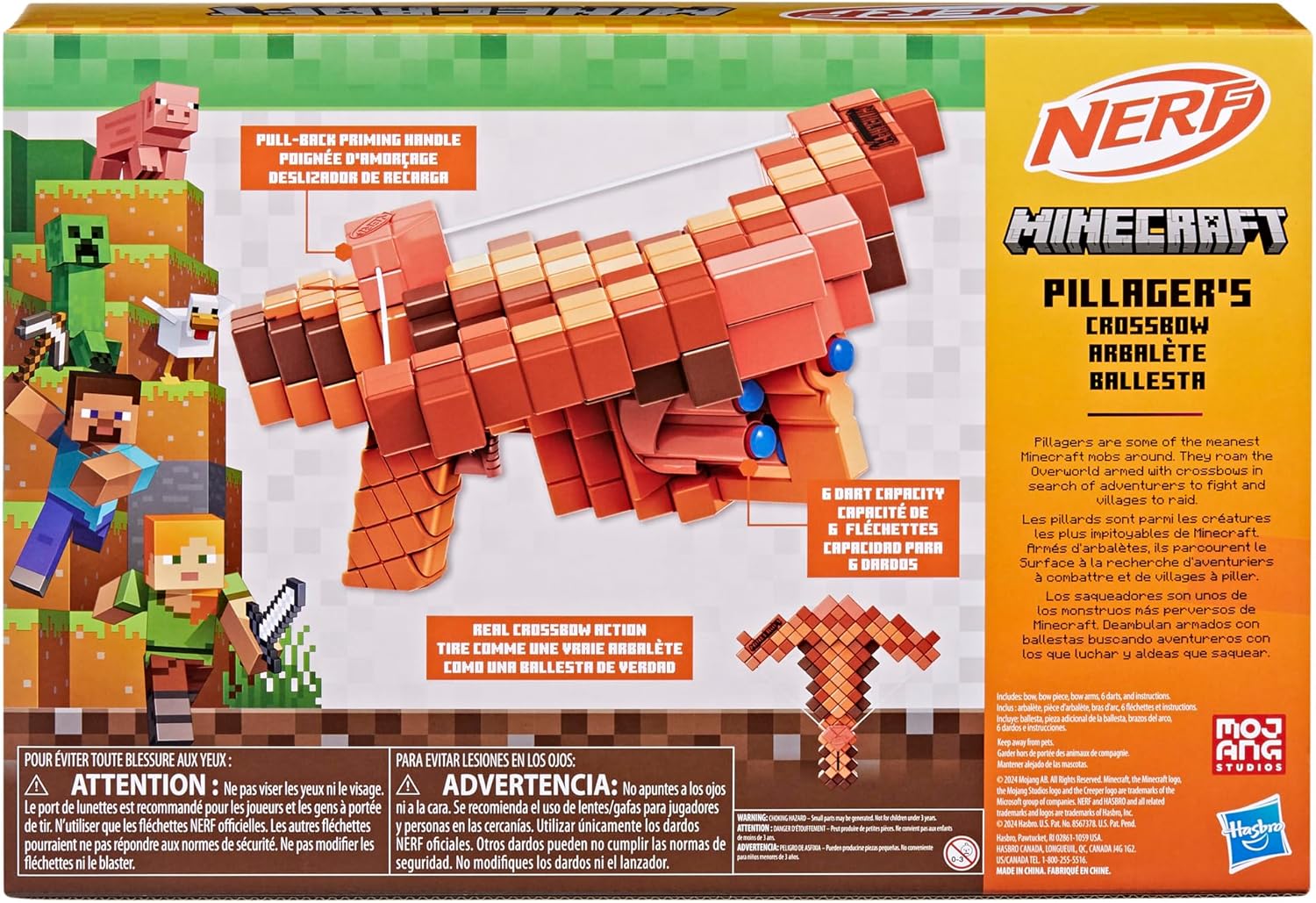 1722807236 34 nerf minecraft pillagers crossbow dart blaster 6 nerf n1 darts