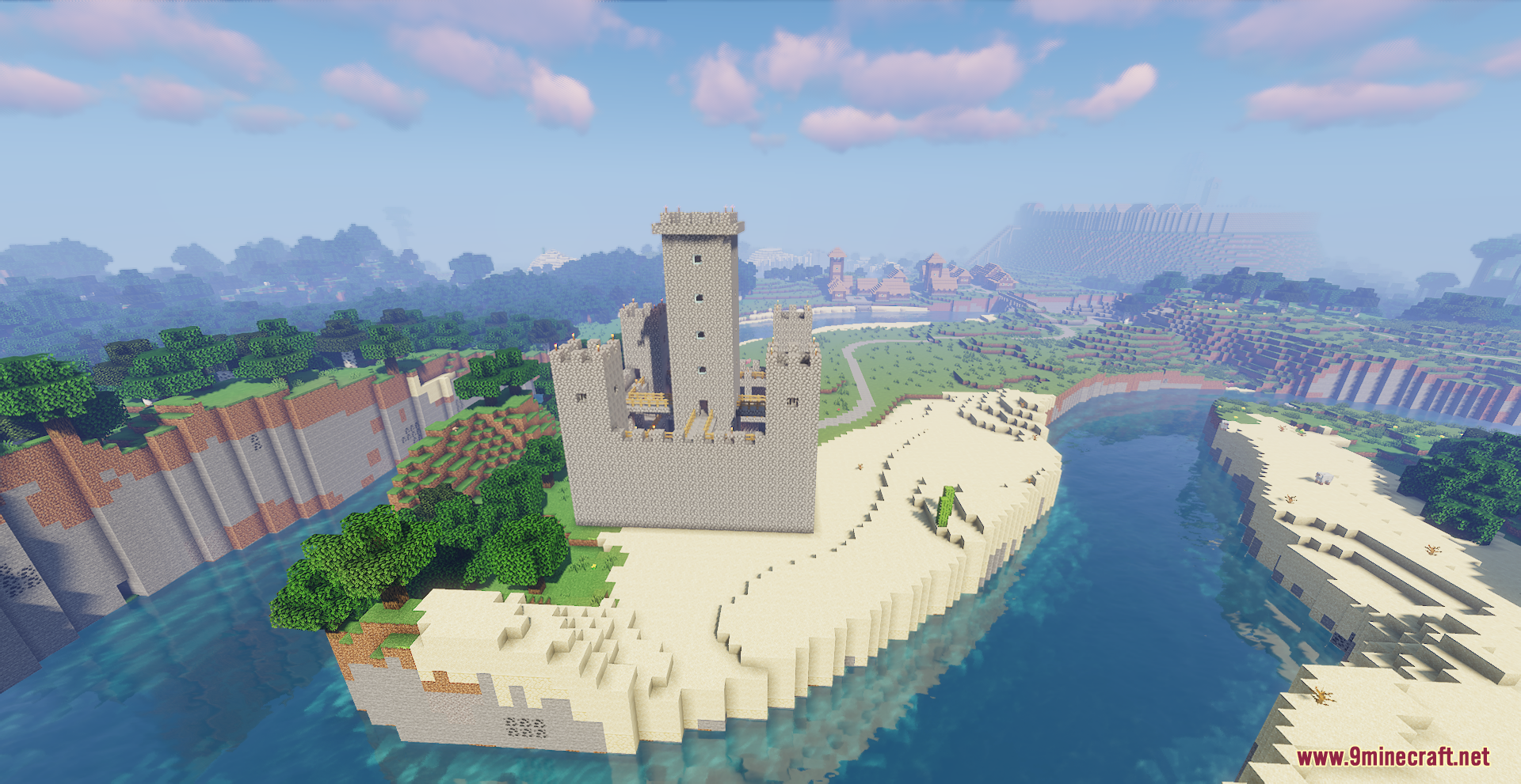 Castle On The Hill Map (1.21.1, 1.20.1) - Riverside Medieval City ...