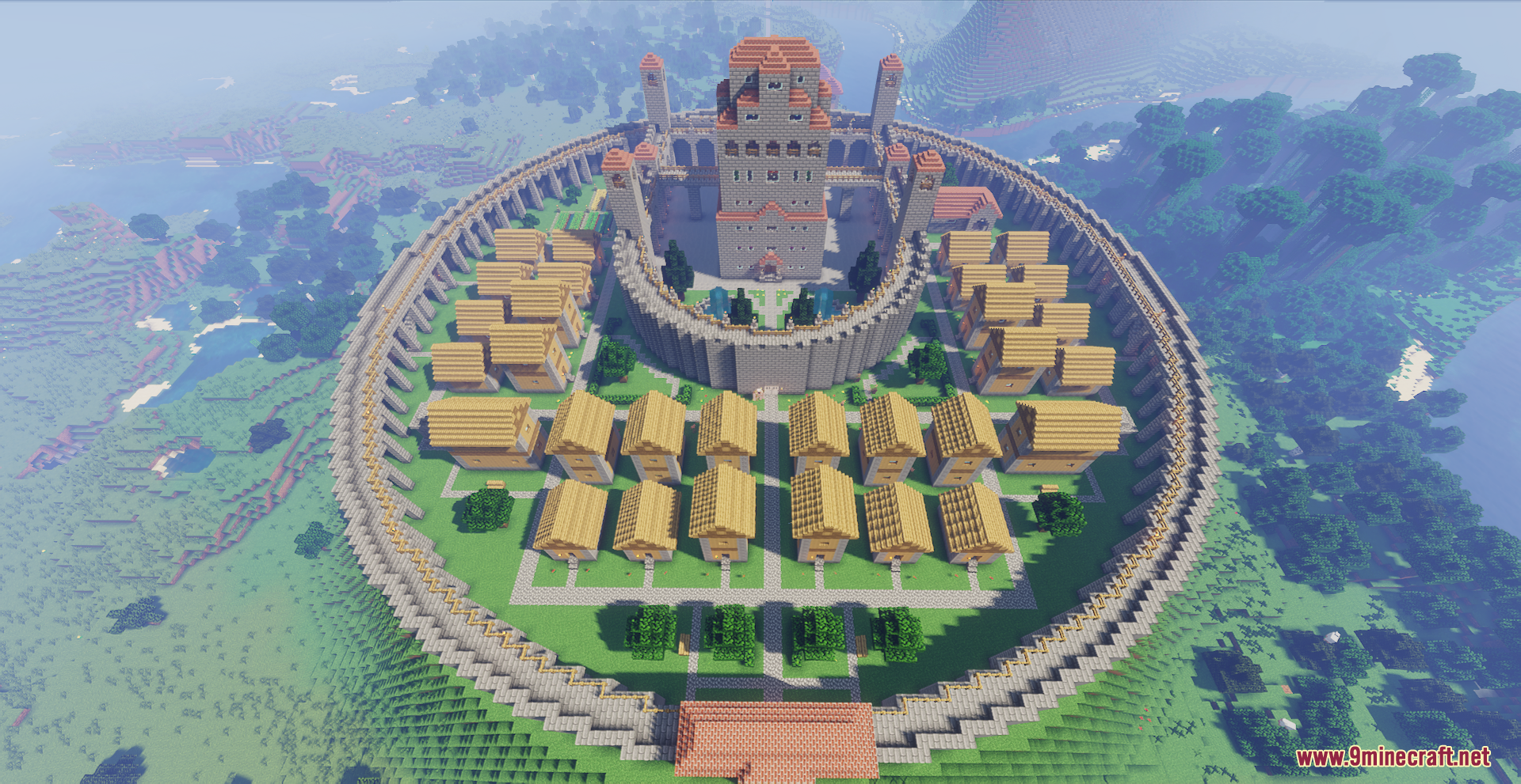 Castle On The Hill Map (1.21.1, 1.20.1) - Riverside Medieval City ...