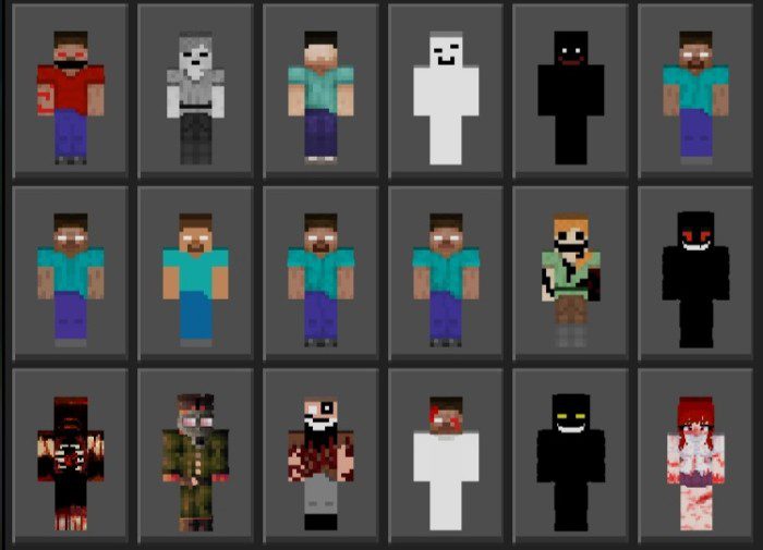 Creepypastas Skin Pack (1.20, 1.19) - Mcpe/Bedrock 107 1728701535 867 creepypastas skin pack 120 119 mcpebedrock