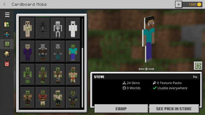 Cardboard Mobs Skin Pack (1.19) - MCPE/Bedrock - Aadhu.com