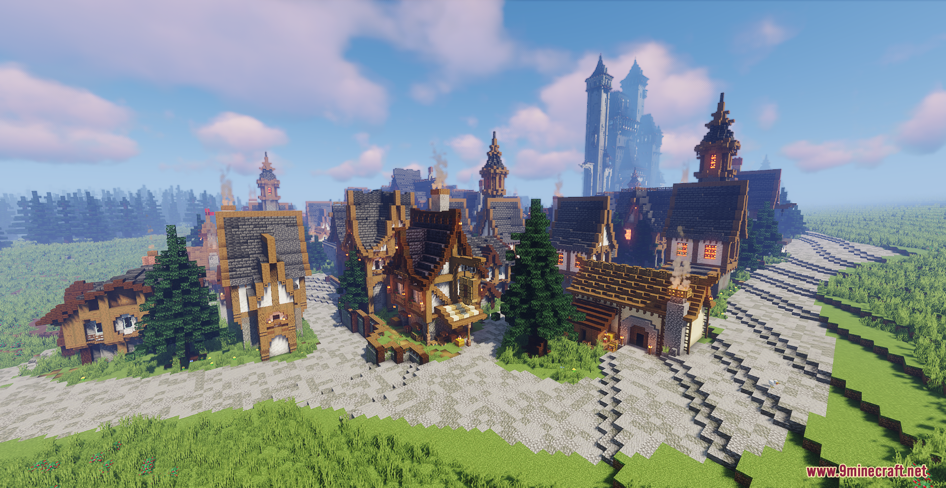 Castle In The Mountains Map (1.21.1, 1.20.1) - Majestic Medieval ...