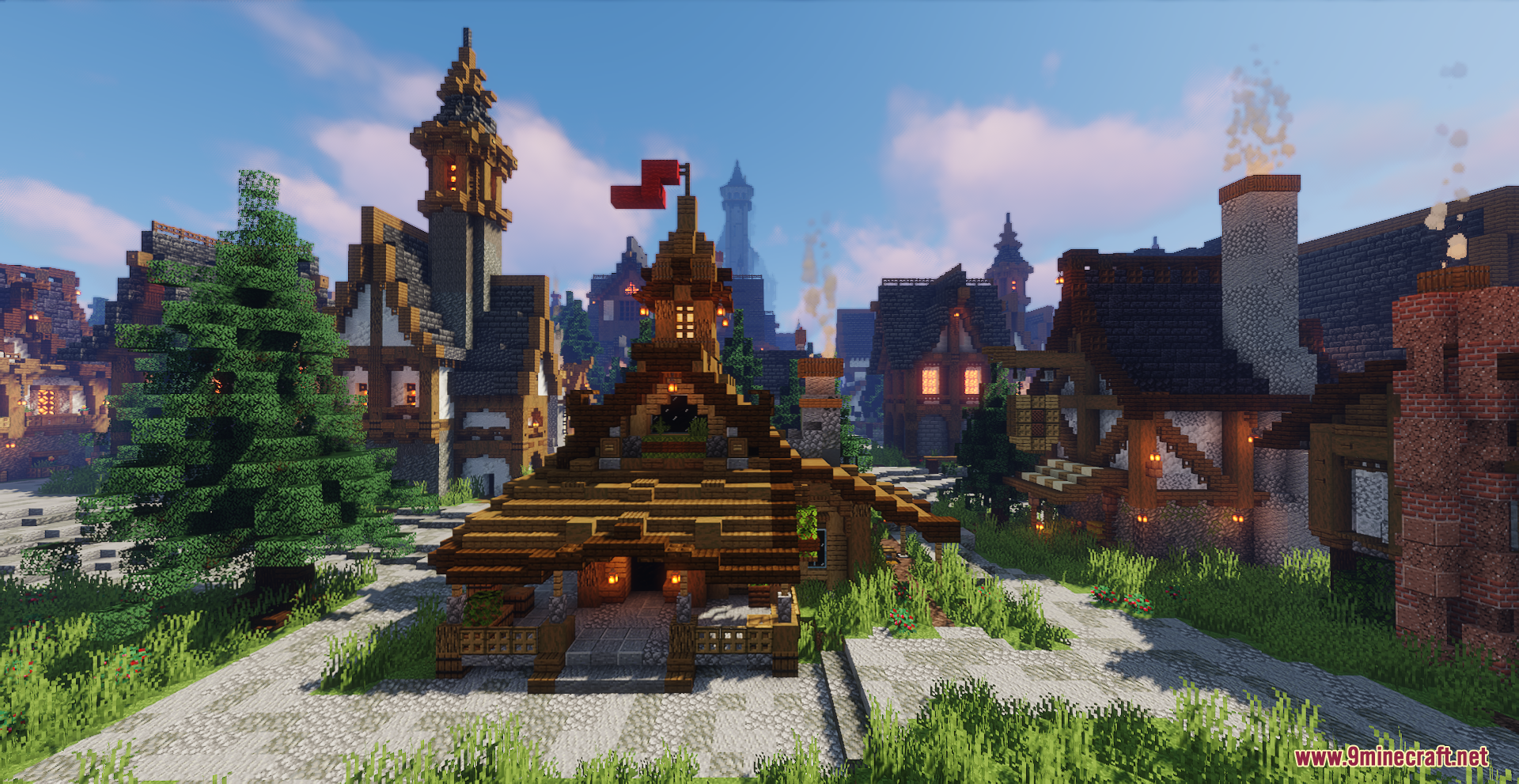 Castle In The Mountains Map (1.21.1, 1.20.1) - Majestic Medieval ...