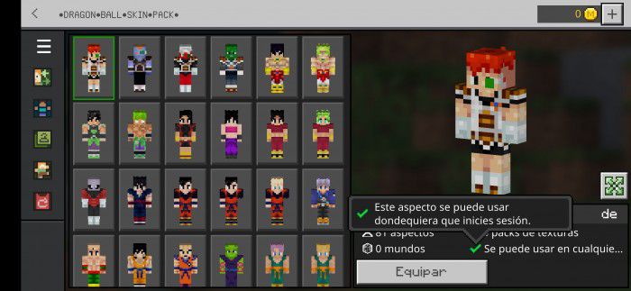 Dragonball Skin Pack (1.19) - Mcpe/Bedrock 47 1728905423 995 dragonball skin pack 119 mcpebedrock