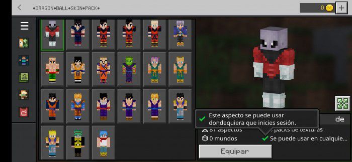 Dragonball Skin Pack (1.19) - Mcpe/Bedrock 49 1728905424 891 dragonball skin pack 119 mcpebedrock