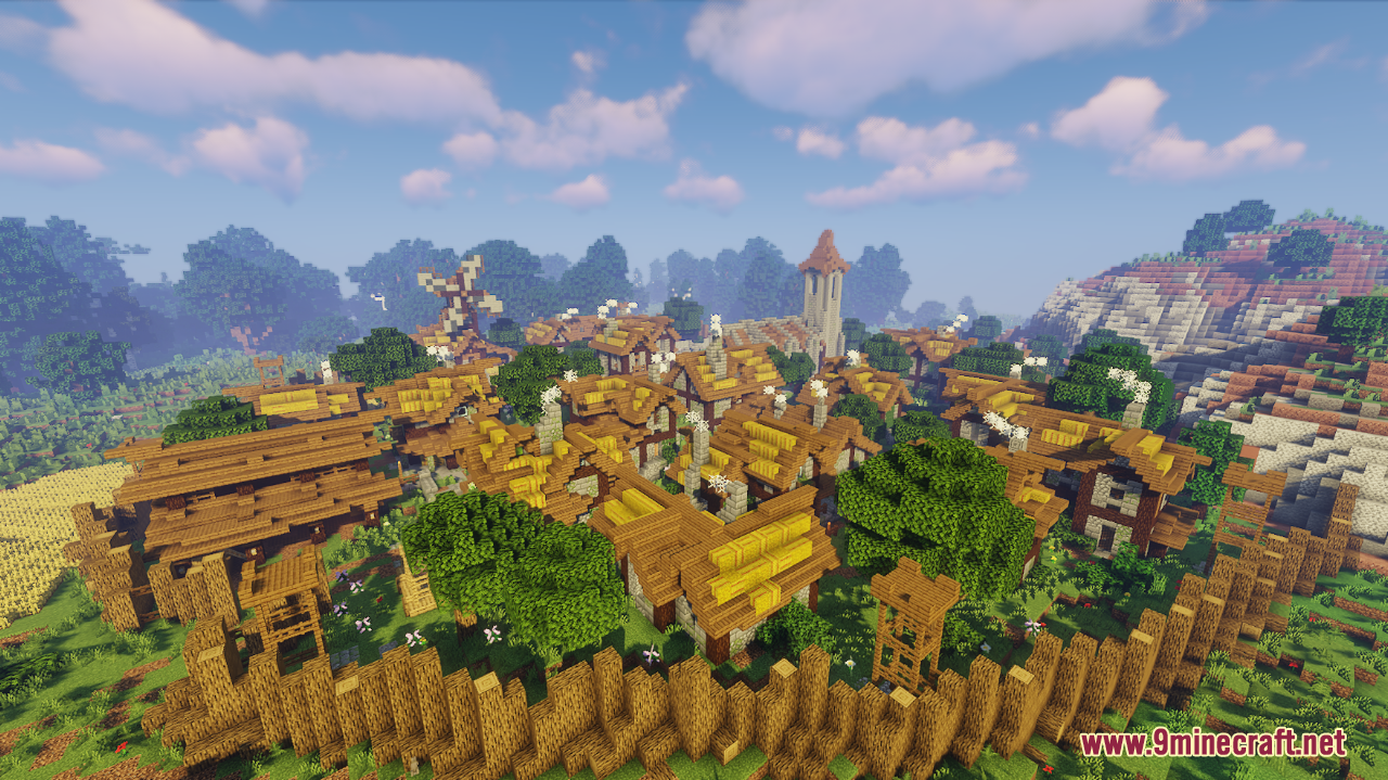 Epic Medieval Town Map (1.21.1, 1.20.1) - Ideal Survival Village ...