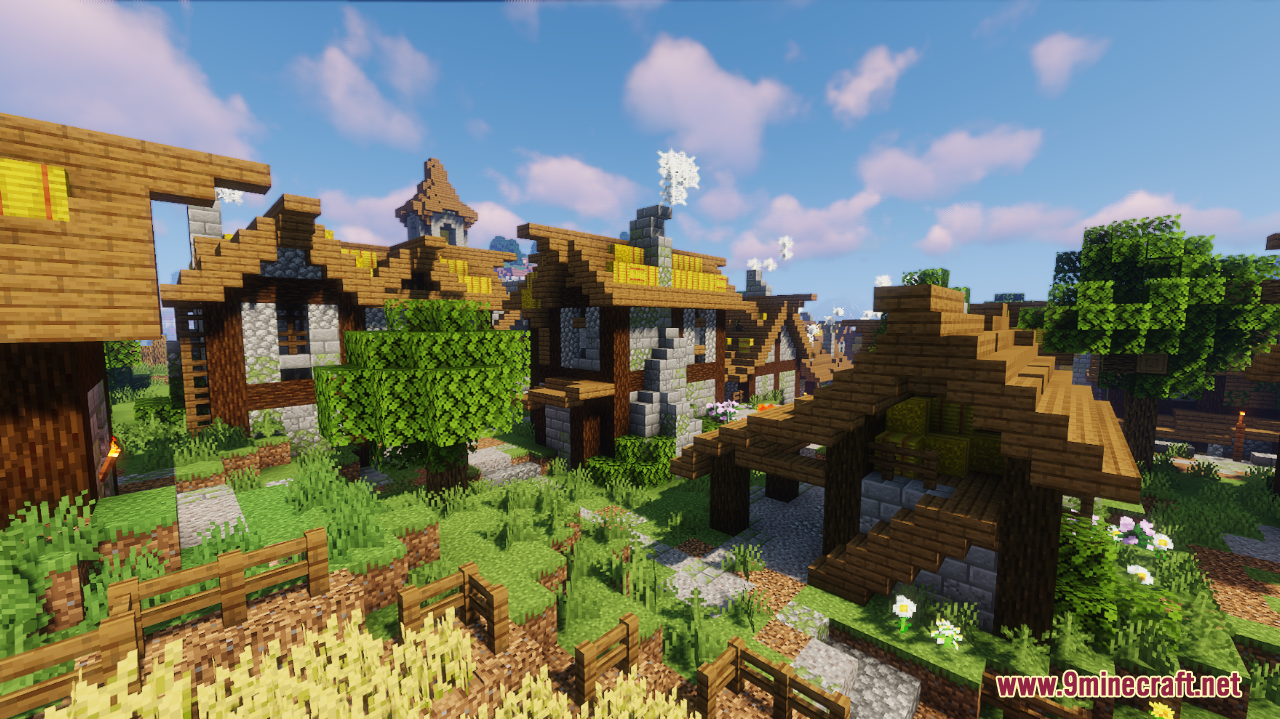 Epic Medieval Town Map (1.21.1, 1.20.1) - Ideal Survival Village ...