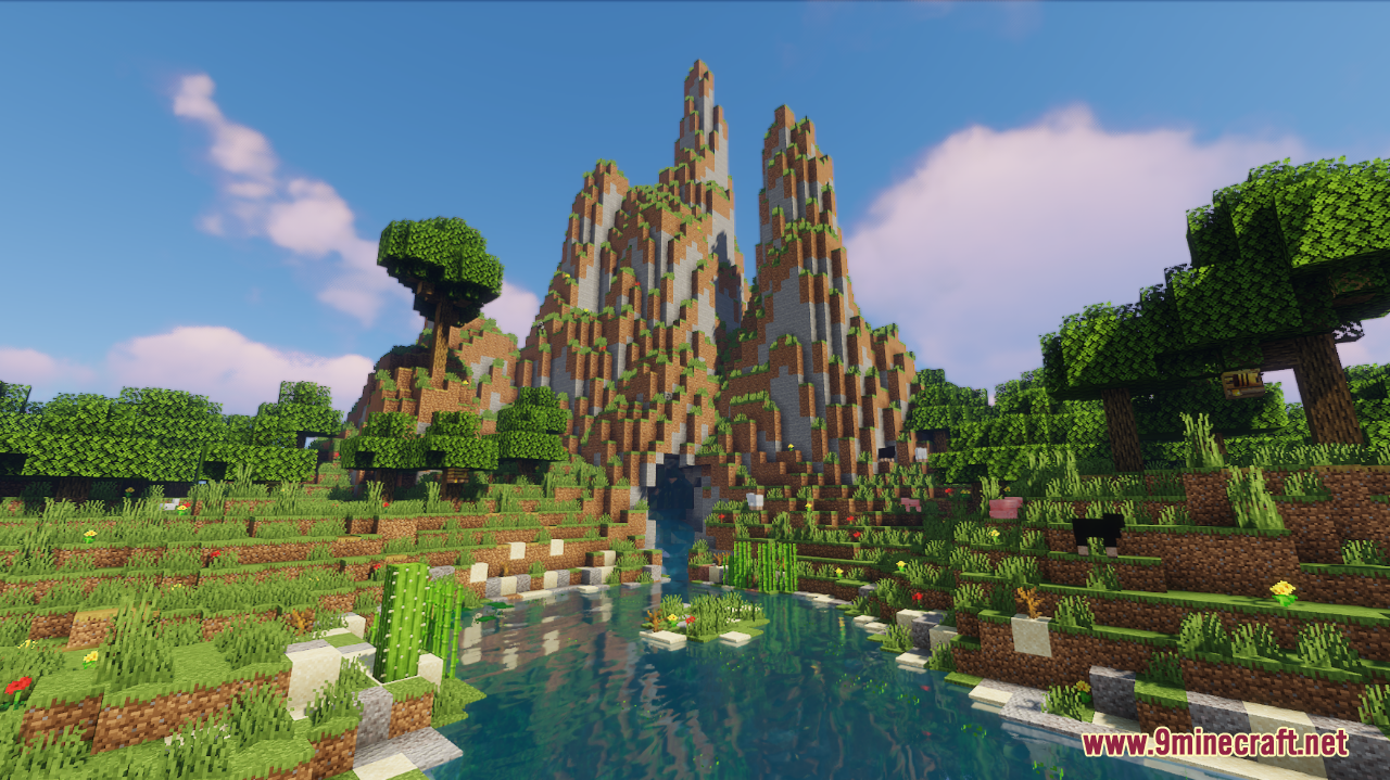 Floating Island - Oak Land Map (1.21.2, 1.20.1) - Mesmerizing World ...