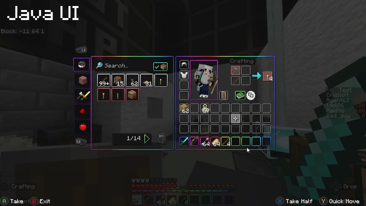 Animated Rgb Xp Bar &Amp; Classic Inventory Gui Pack (1.21, 1.20) - Mcpe/Bedrock 49 1730000629 472 animated rgb xp bar classic inventory gui pack 121