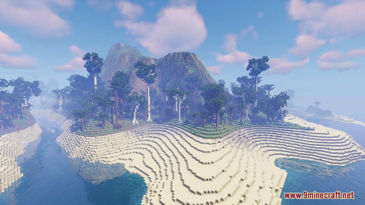Custom Beach Island Map (1.21.3, 1.20.1) - Survival Friendly - Aadhu.com