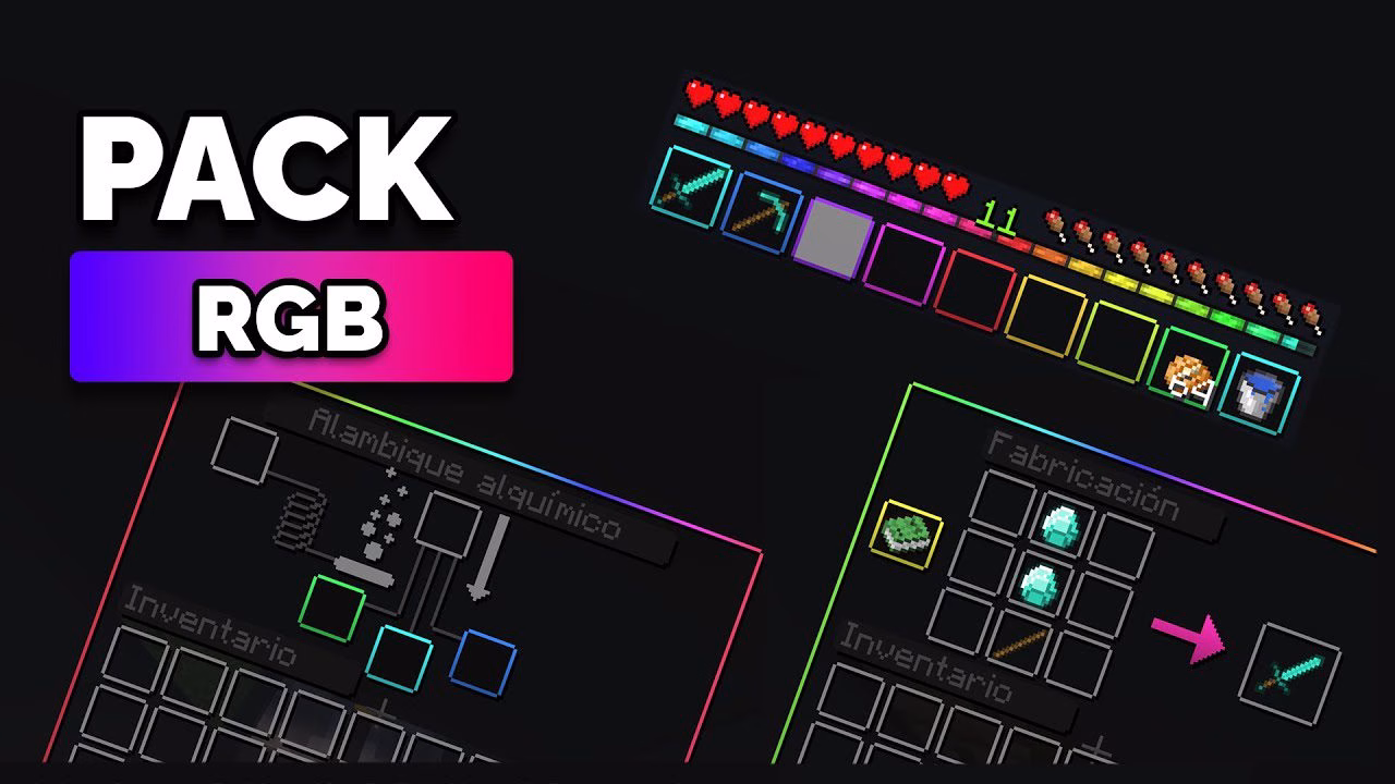 Animated Rgb Xp Bar & Classic Inventory Gui Pack (1.21, 1.20) – Mcpe/Bedrock Animated rgb xp bar & classic inventory gui pack (1. 21, 1. 20) – mcpe/bedrock