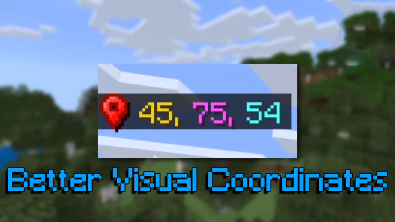 Better visual coordinates texture pack (1. 21, 1. 20) – mcpe/bedrock