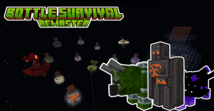 Bottle Survival Remaster Map (1.20) - Mcpe/Bedrock Skyblock 62 Bottle survival remaster map 120 mcpebedrock skyblock