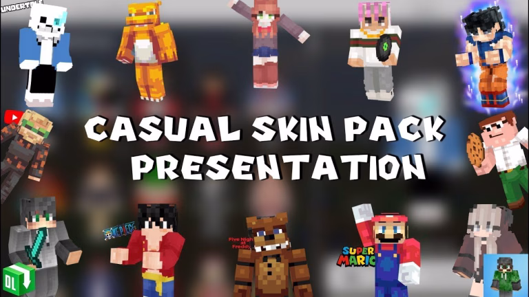 Casual skin pack (1. 19, 1. 18) – anime, games, horror, rappers skin