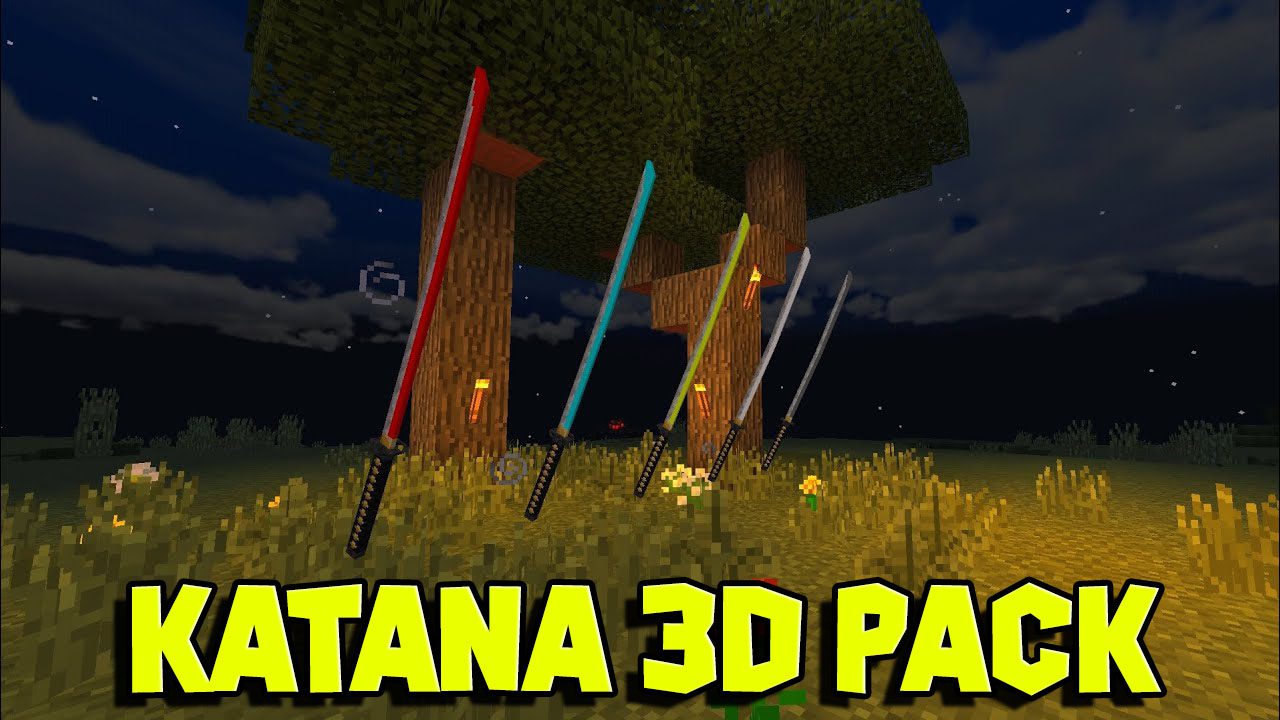 Katana 3D Pack (1.21, 1.20) – MCPE/Bedrock