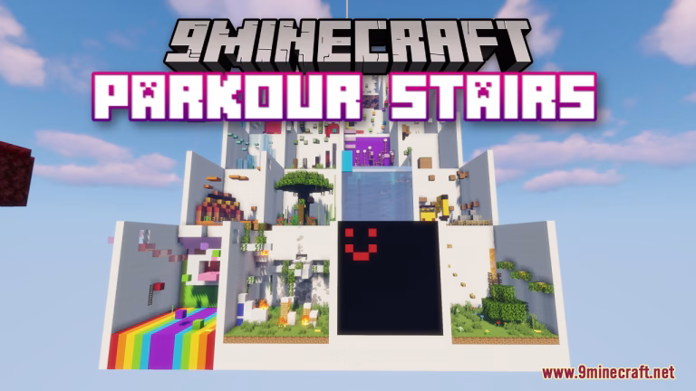 Parkour stairs map (1. 21. 3, 1. 20. 1) – jump up the stairs!