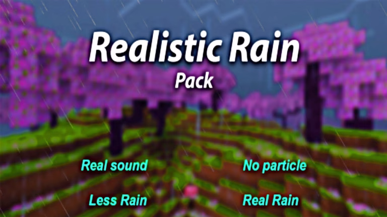 Realistic rain texture pack (1. 21, 1. 20) – mcpe/bedrock