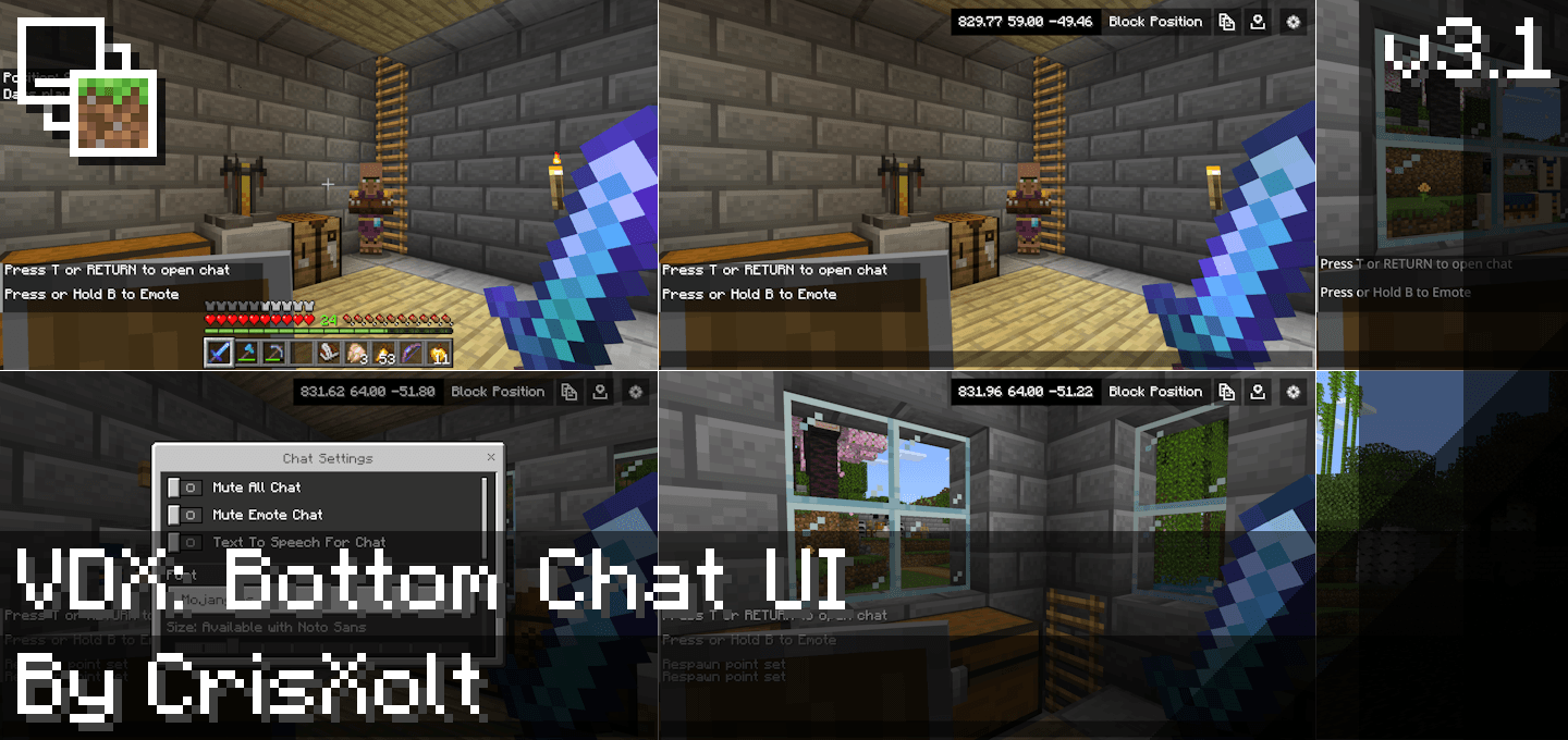 Vdx: Legacy Bottom Chat Ui Pack (1.21) - Mcpe/Bedrock 18 Vdx legacy bottom chat ui pack 121 mcpebedrock