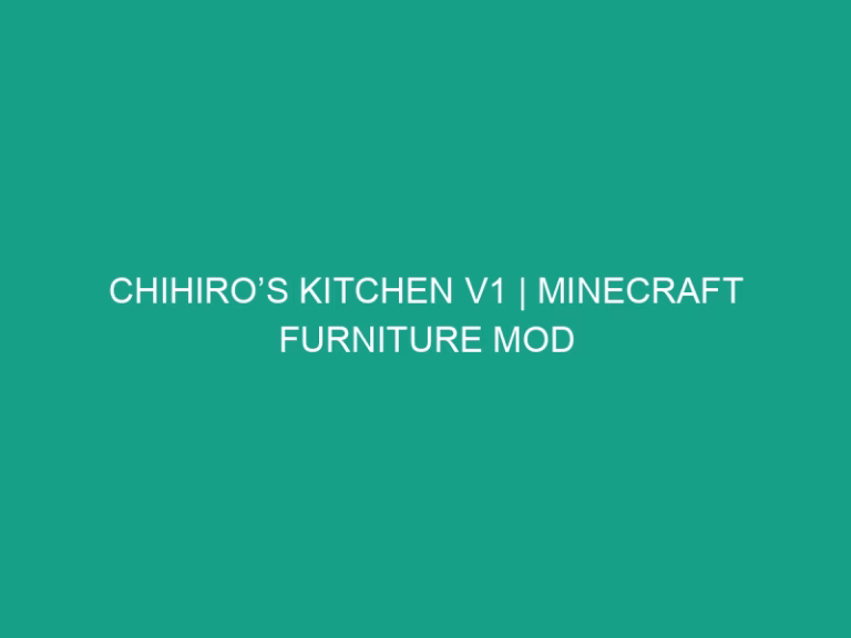 Chihiro’s kitchen v1 | minecraft furniture mod