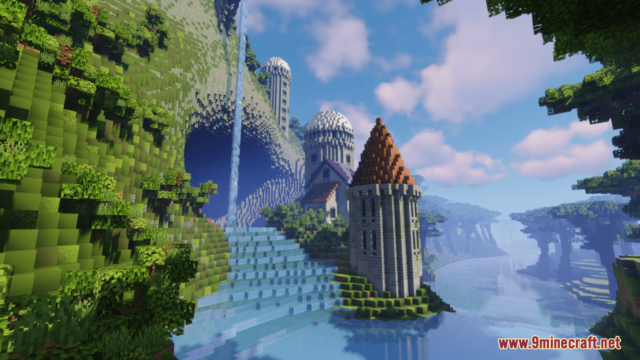 Castle On The Mountain Map (1.21.3, 1.20.1) - Fantasy Build - Aadhu.com
