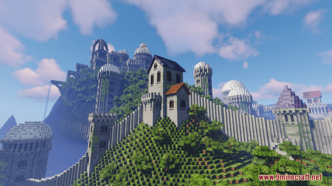 Castle On The Mountain Map (1.21.3, 1.20.1) - Fantasy Build - Aadhu.com