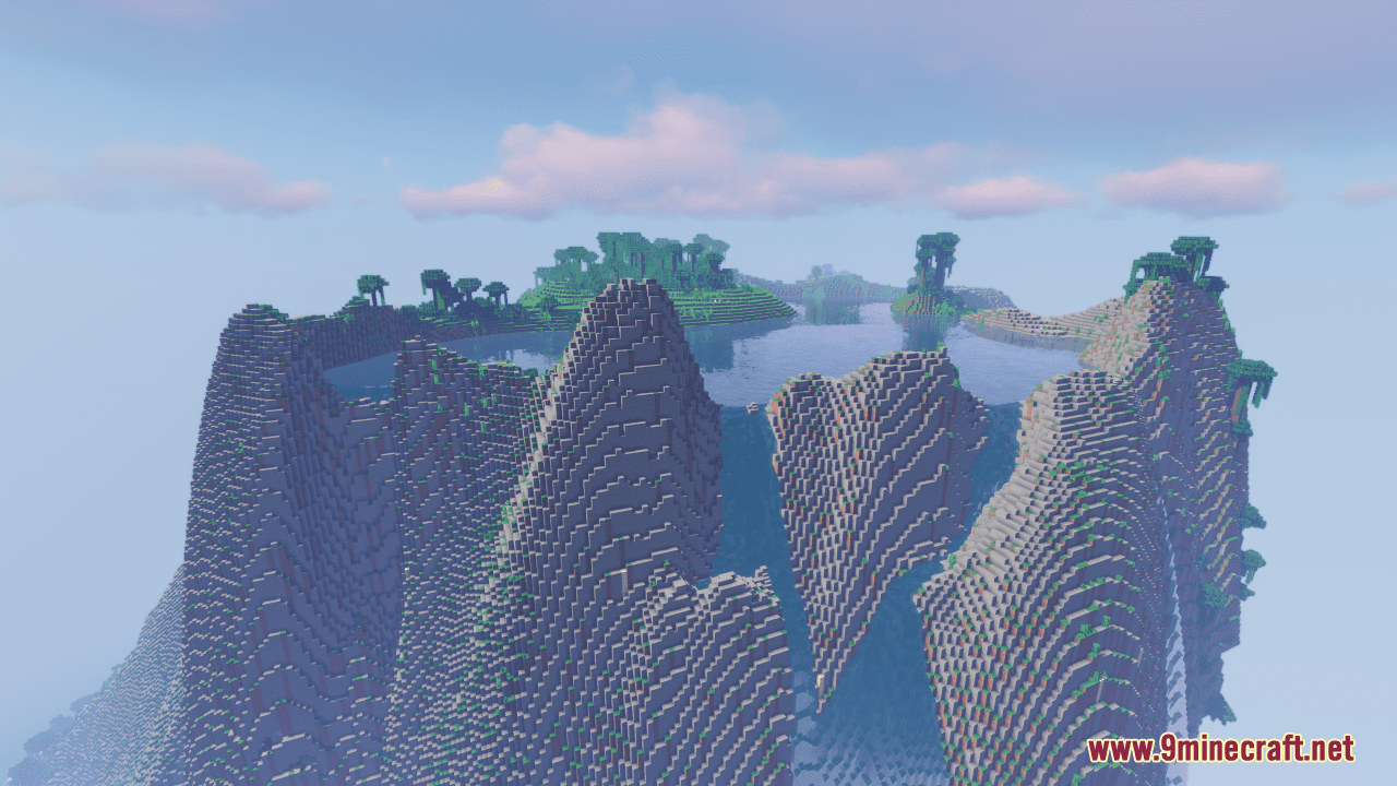 Jungle Cliffs Map (1.21.3, 1.20.1) - Bulky Survival Island - Aadhu.com