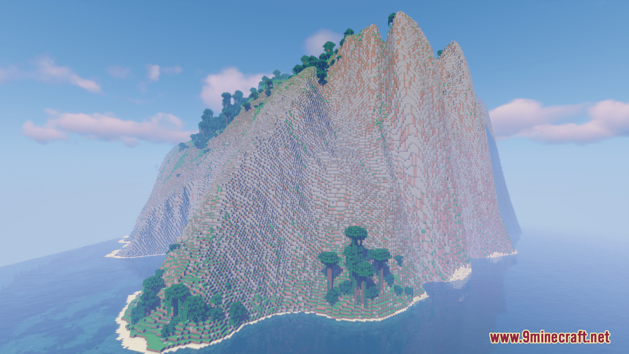 Jungle Cliffs Map (1.21.3, 1.20.1) - Bulky Survival Island - Aadhu.com