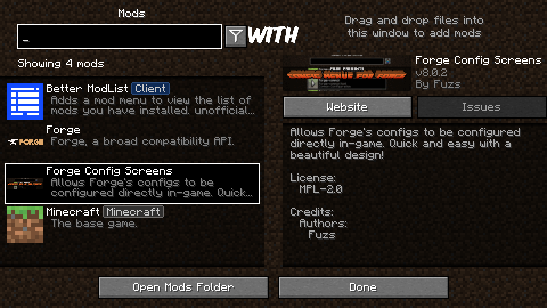 Better Modlist Mod (1.21.3, 1.20.1) - A Tool For Organizing Mods ...