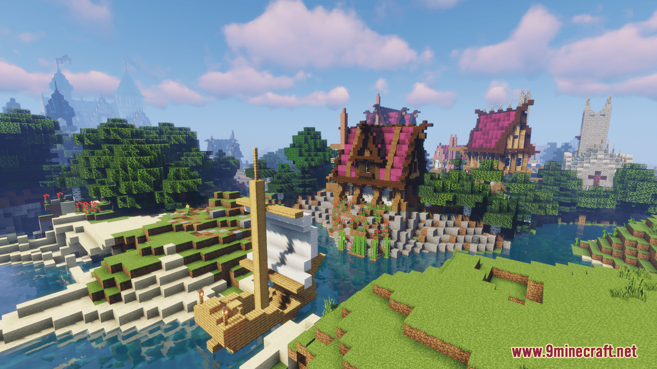 Fantasy Village And Castle Map (1.21.3, 1.20.1) - Enchanted Heaven ...